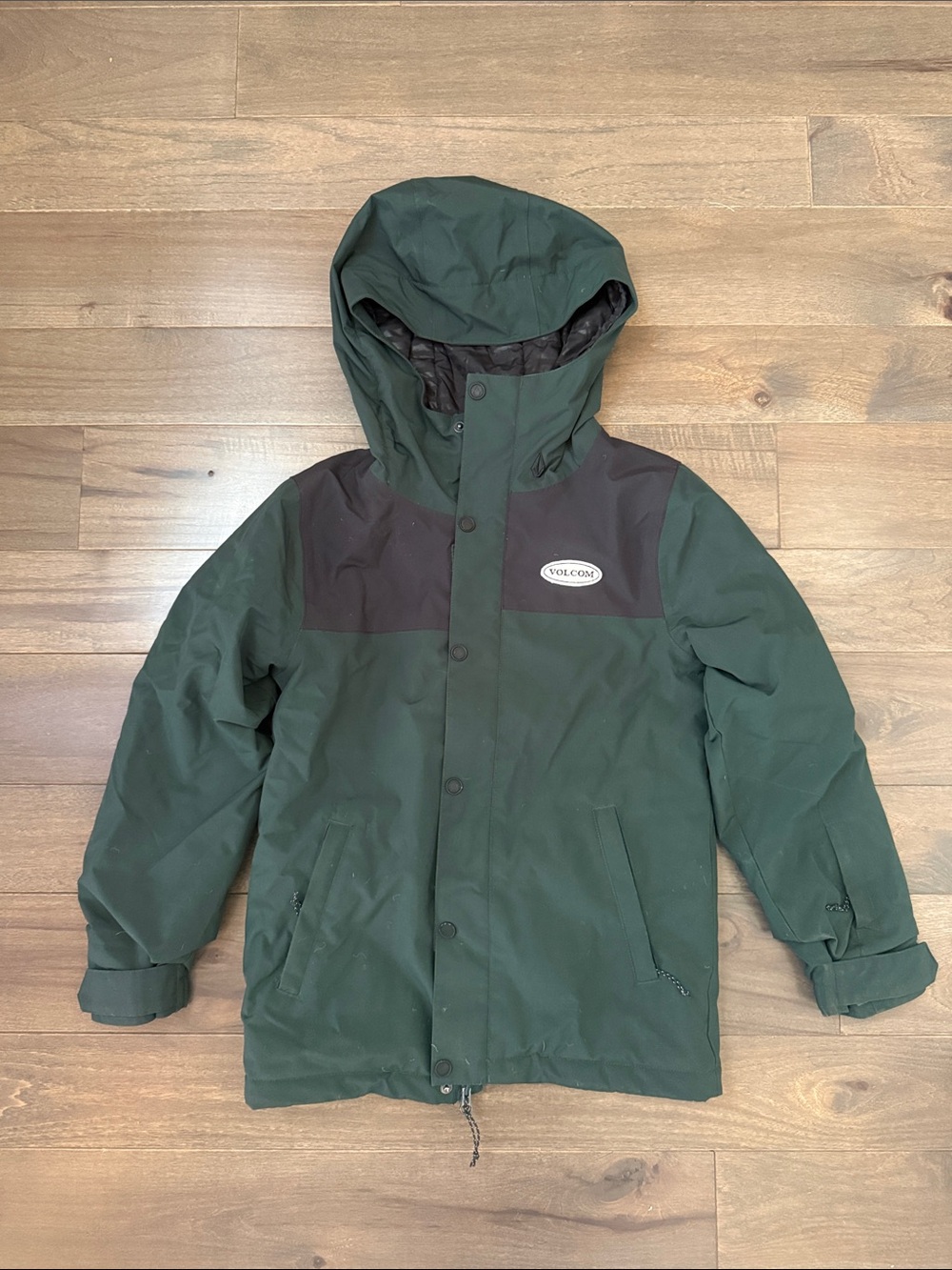 Volcom Kids Dark Green Snowboard Jacket Small